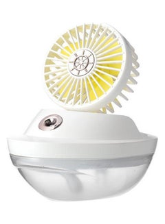 AnneFish USB Rechargeable Sailboat Humidifier With Fan White/Yellow  - Image 1