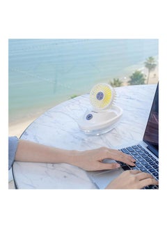 AnneFish USB Rechargeable Sailboat Humidifier With Fan White/Yellow  - Image 2