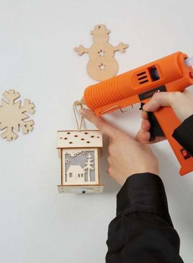 LAWAZIM Professional Glue Gun With Copper Nozzle Orange/Black/Gold  - Image 3