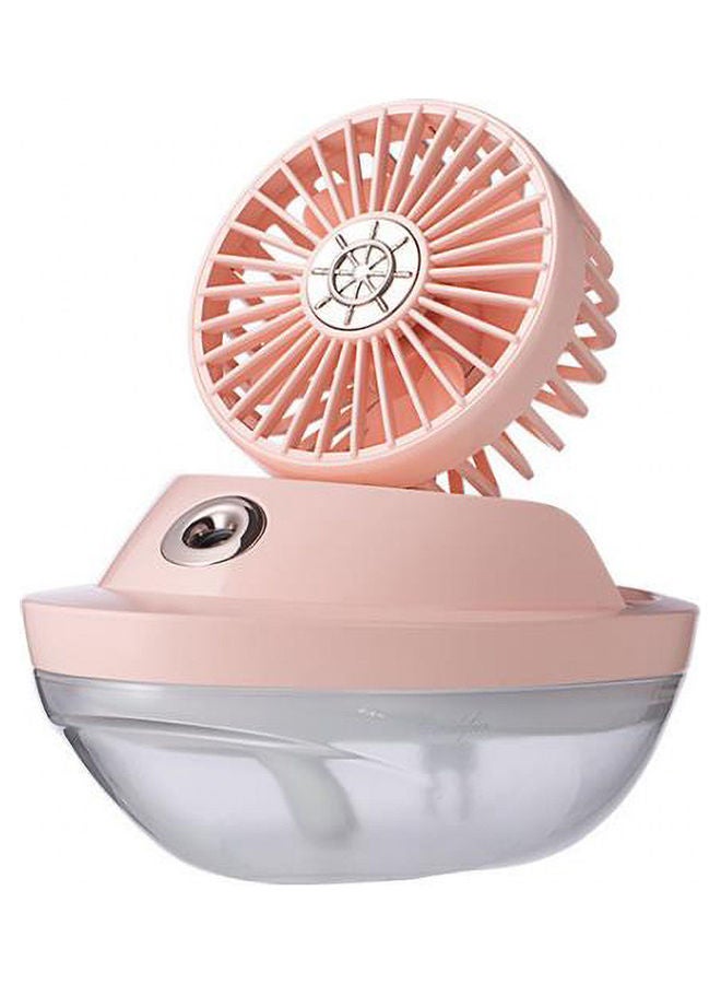 AnneFish USB Rechargeable Sailboat Humidifier With Fan QYX00196K Pink  - Image 1