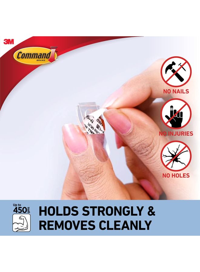 Command 2-Piece Strong And Versatile Damage-free Hanging Hooks With Strips Clear 4x2x2cm  - Image 3