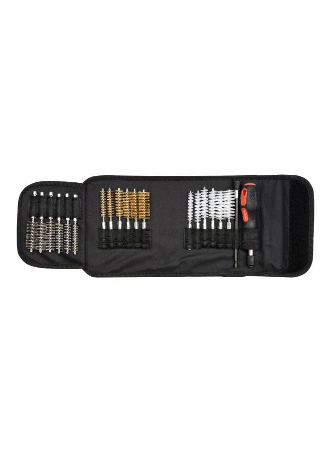 Yato 20-Piece Wire Brush Set Black/White/Gold 6x19cm - Image 1