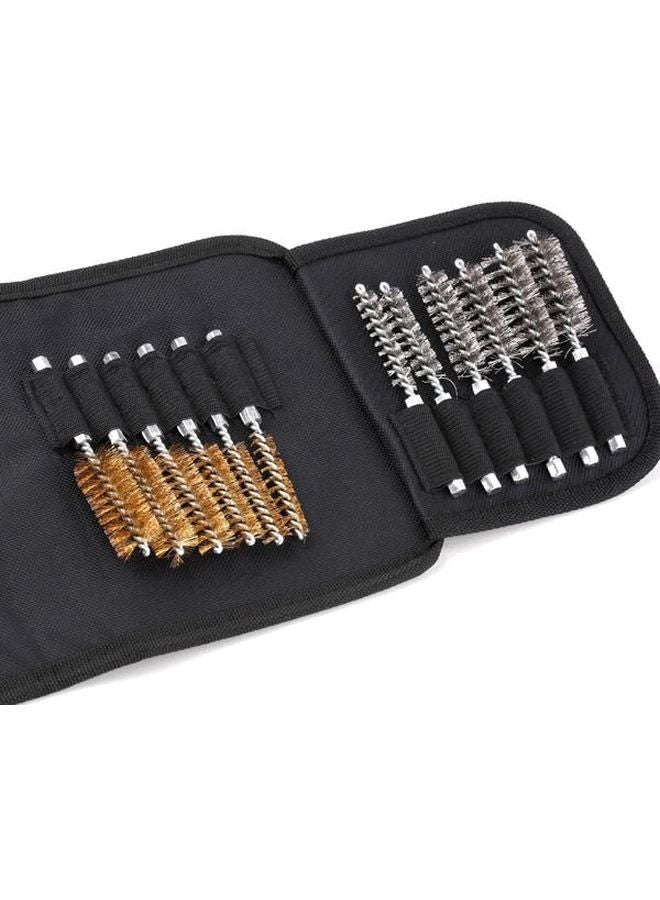 Yato 20-Piece Wire Brush Set Black/White/Gold 6x19cm - Image 5
