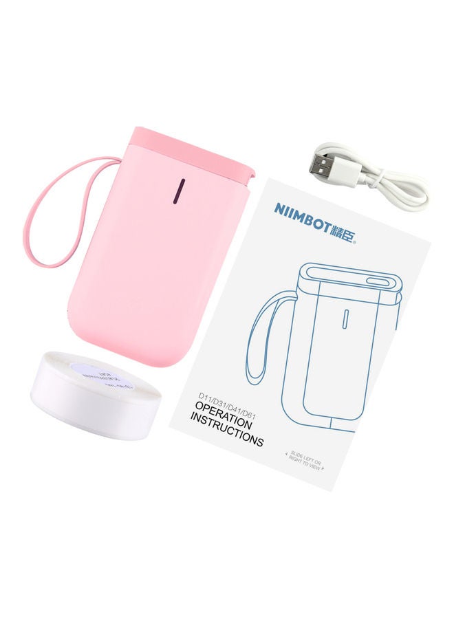 NIIMBOT Portable Wireless Handheld Thermal Label Printer 18.3x4x11.3cm Pink - Image 3