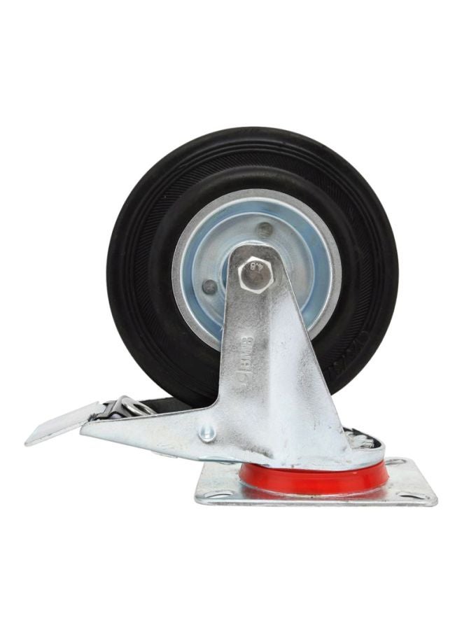 BMB tools Industrial Caster Movable Wheel With Brake Silver/Black/Red - Image 1