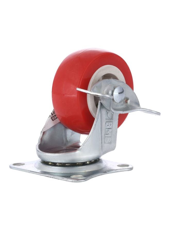 BMB tools Swivel Caster Wheel With Brake Silver/Red 50mm - Image 2