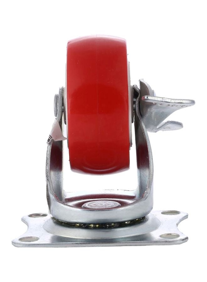 BMB tools Swivel Caster Wheel With Brake Silver/Red 50mm - Image 3