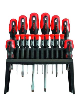 18-Piece Screwdriver Set Black/Red/Silver 1.25kg - v1623934904/N18624839A_1