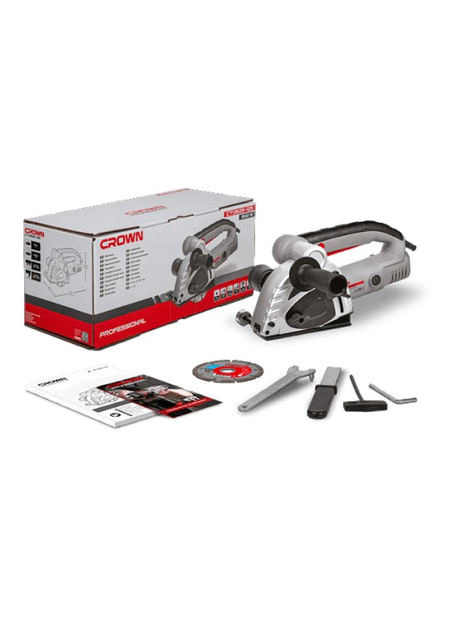 كراون ماكينة حفر كهربائية للجدار رمادي / أسود / أحمر 125مم - Image 5