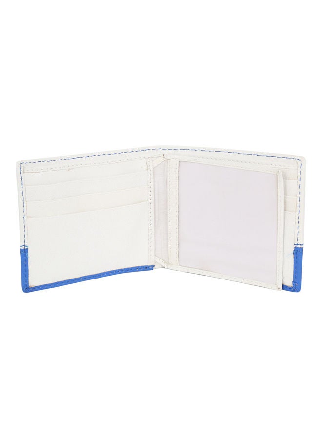 Generic - Colourblock Pattern Sew Detail Bi-Fold Wallet White/Blue - Image 1
