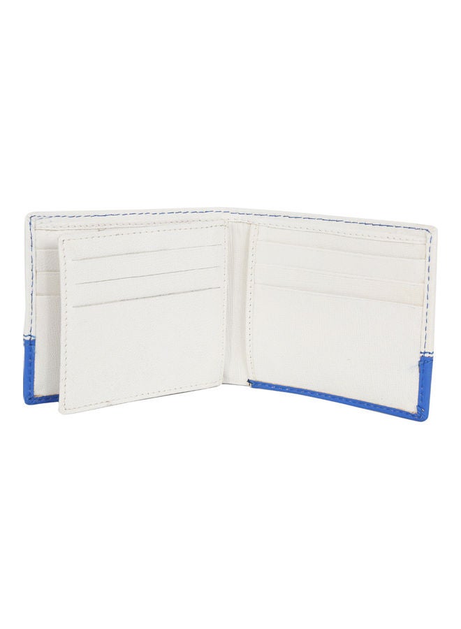 Generic - Colourblock Pattern Sew Detail Bi-Fold Wallet White/Blue - Image 1
