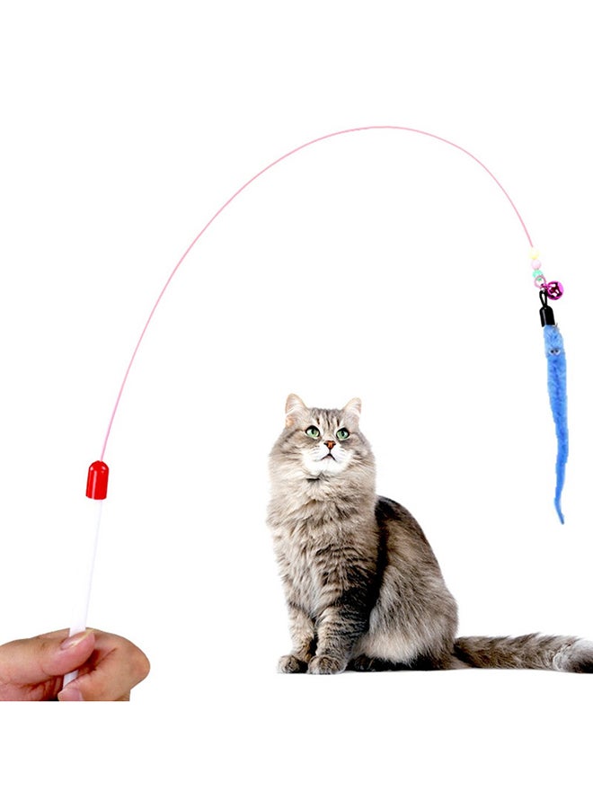 طقم عصي من 3 قطع للقطط ملونة وعلى شكل ريشة وسمكة متعدد الألوان 38سم - Image 3