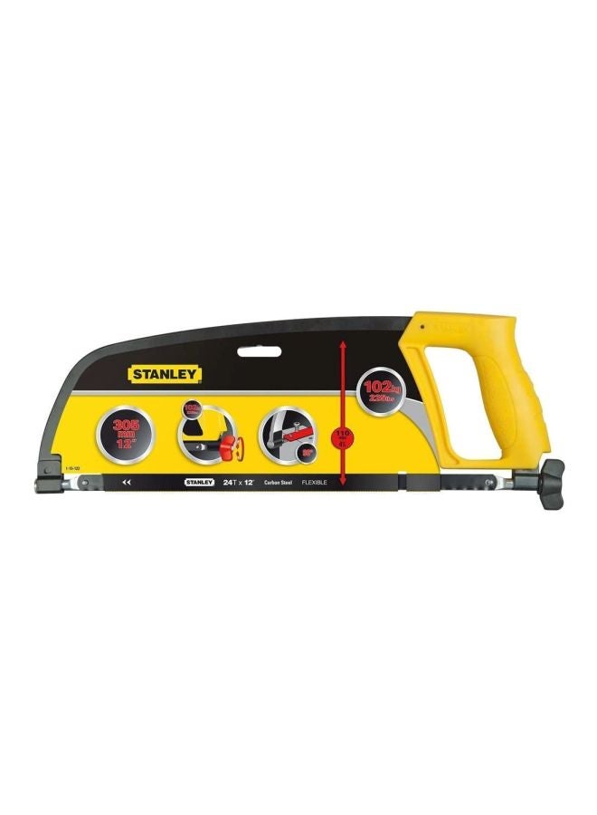 Enclosed Gripped Hacksaw Frame Black/Yellow 26.4x10.5x5.8cm