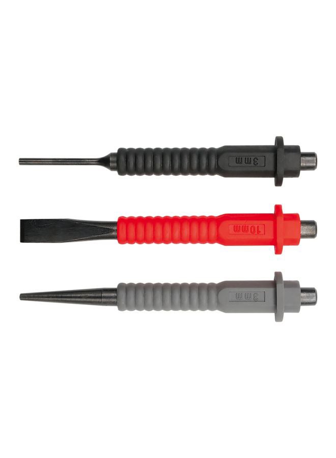 Yato 3-Piece Mini Cold Chisel And Punch Set Black/Grey/Red 125x3, 125x10  - Image 1