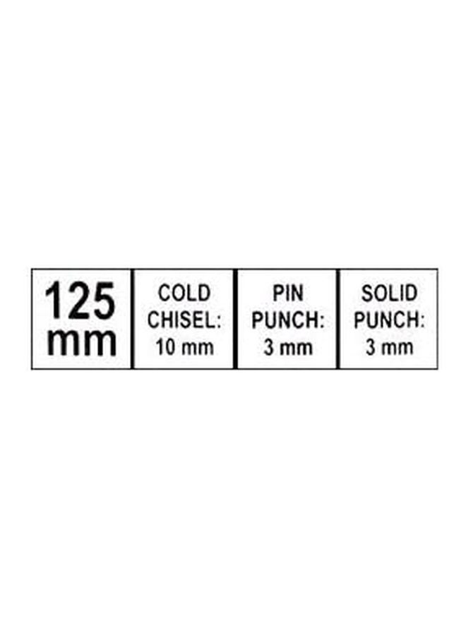Yato - 3-Piece Mini Cold Chisel And Punch Set Black/Grey/Red 125x3, 125x10 - Image 1