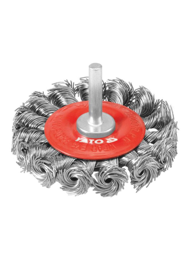 Yato Twisted Wire Circular Brush Silver/Red - Image 1