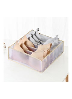 Generic 3-Piece Multifunctional Non-Woven Fabric Storage Box Set Beige/Yellow  - Image 4