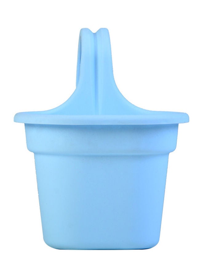 Generic Lightweight Convenient Flower Pot with Hanging Hook Blue 