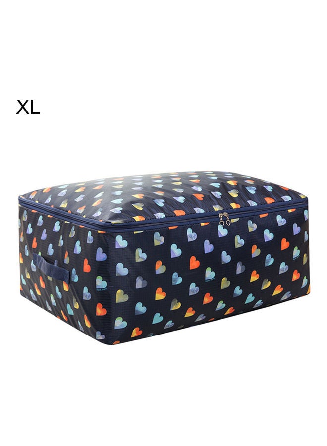 Heart Printed Cloth Storage Bag Blue/Orange/Yellow 60x50x28cm  - Image 1