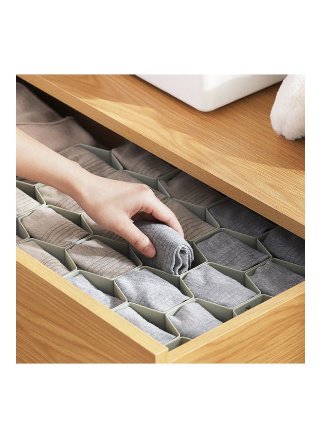 8-Piece Honeycomb Shape Drawer Separator Set Grey