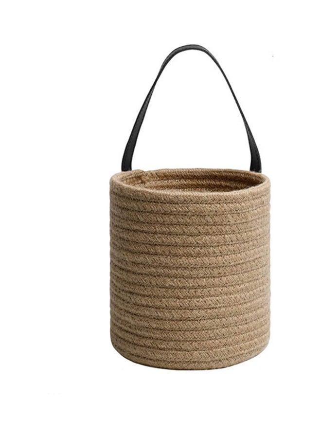Generic - Multipurpose Hand-Woven Hanging Basket with Rope Brown - Image 1