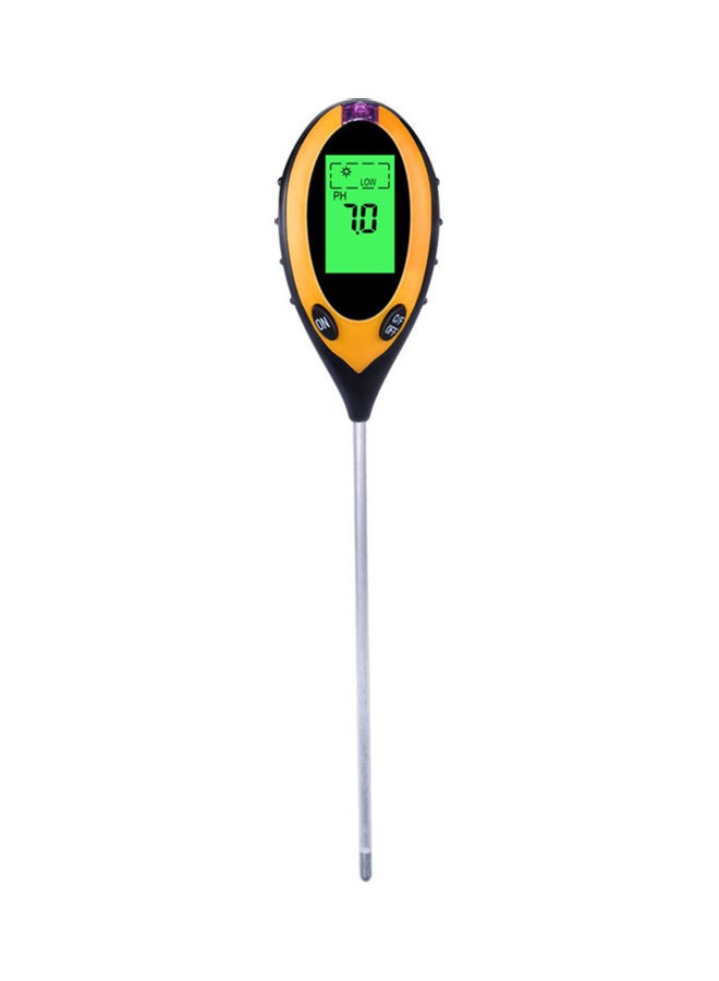 Generic 4 In 1 LCD Screen Multifunctional Aluminium Alloy Soil PH Tester Yellow/Black  - Image 1