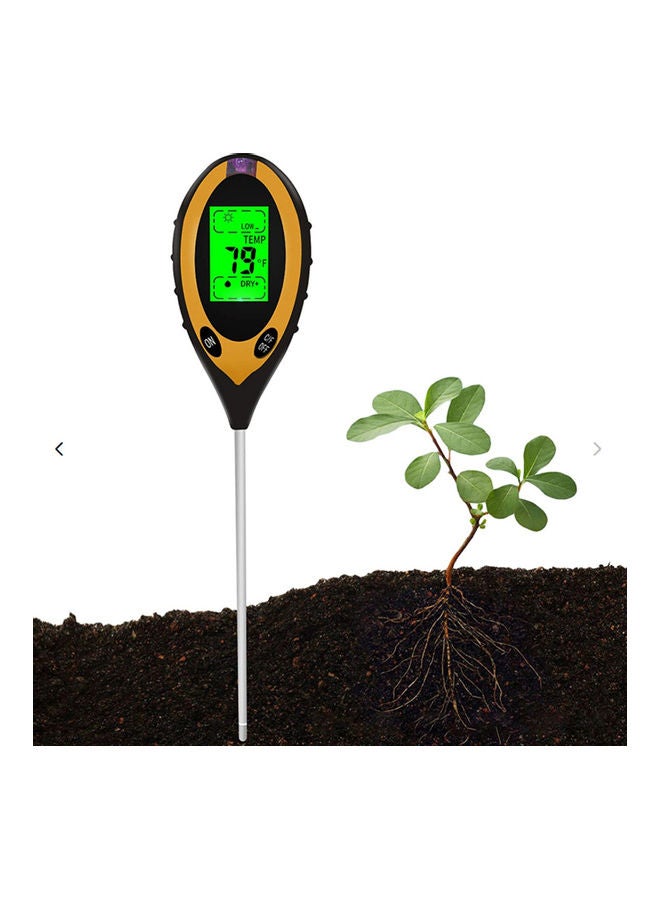 Generic 4 In 1 LCD Screen Multifunctional Aluminium Alloy Soil PH Tester Yellow/Black  - Image 5