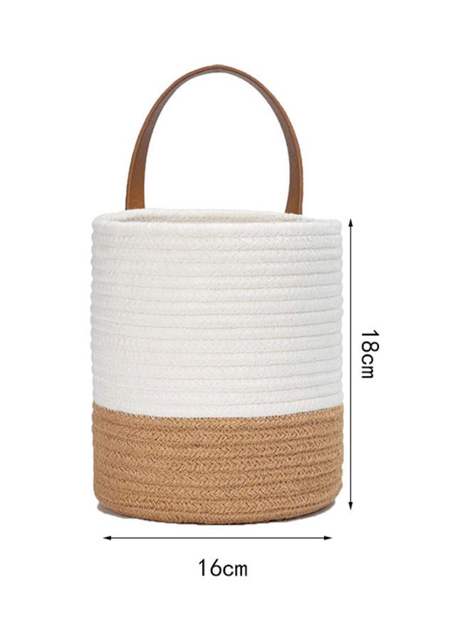 Generic - Multipurpose Hand-Woven Hanging Basket with Rope Brown/Black - Image 1