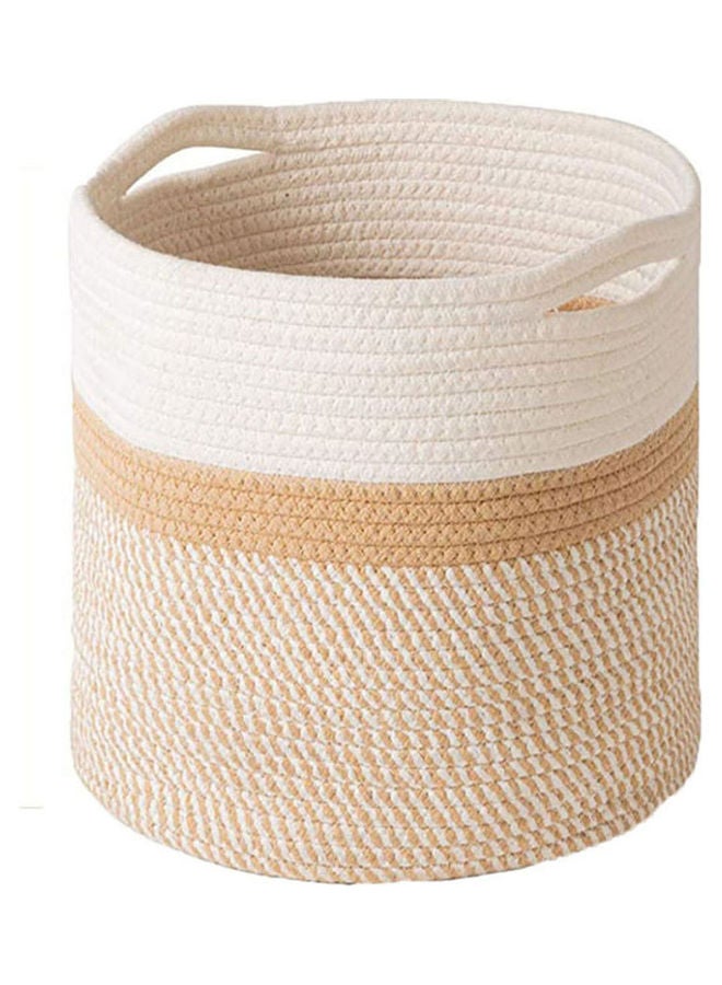 Generic Multi-Functional Cotton Rope Woven Storage Basket Multicolour 
