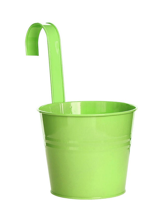 Generic Natural Style Metal Hanging Flower Bucket Light Green 