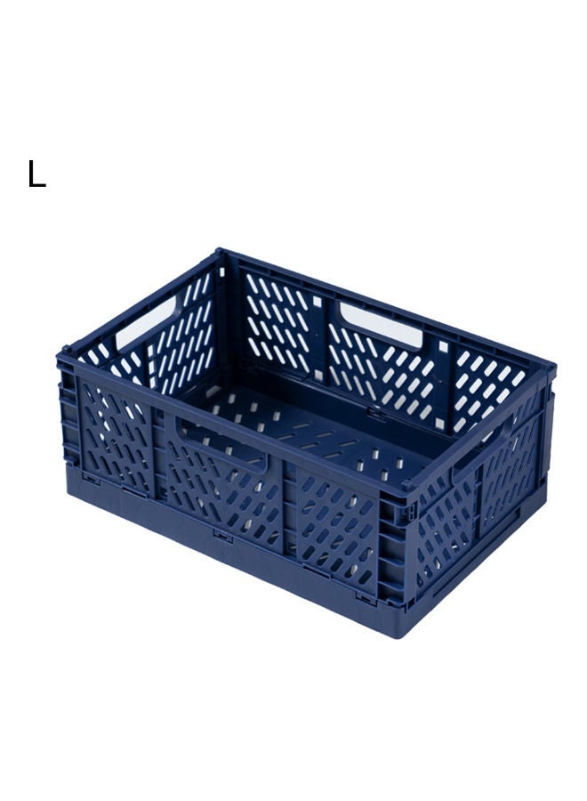 Storage Crate Box Blue L 