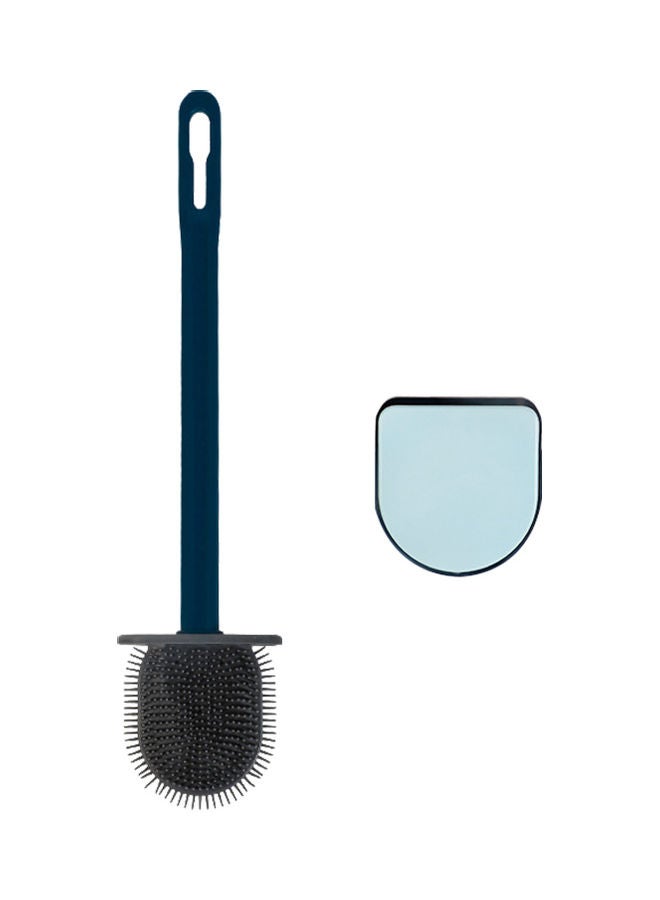 Toilet Brush With Holder Set Blue/Black 
