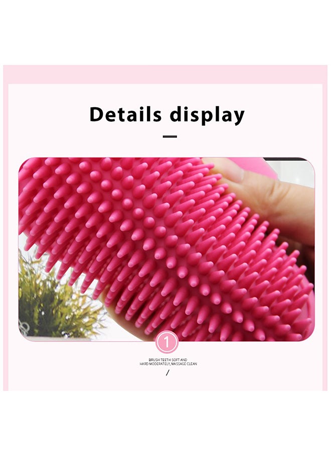 Pet Bathing Brush Rose Red