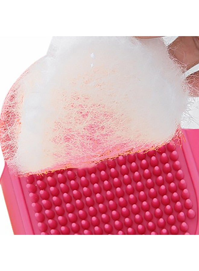 Pet Bathing Brush Rose Red