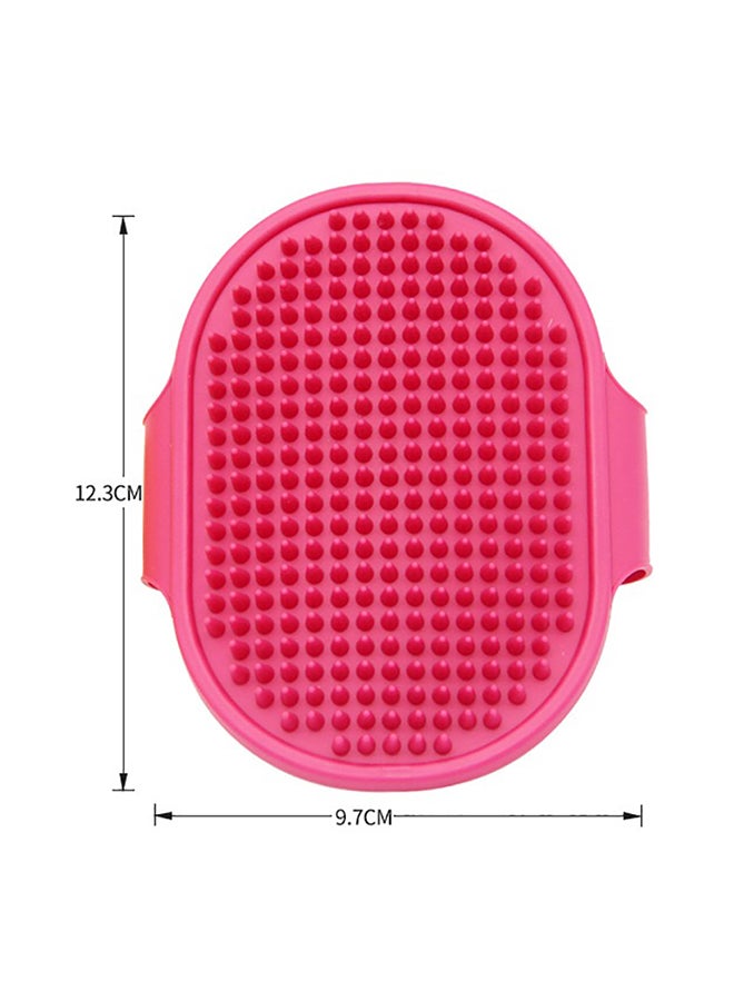 Pet Bathing Brush Rose Red