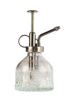 Generic Multi Purpose Easy to Use Glass Vintage Pumpkin Style Spritzer Bottle Transparent/Silver 