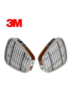 3M 2-Piece Organic Vapor Respirators Filter Cartridge Set Grey/Brown 105grams  - Image 3