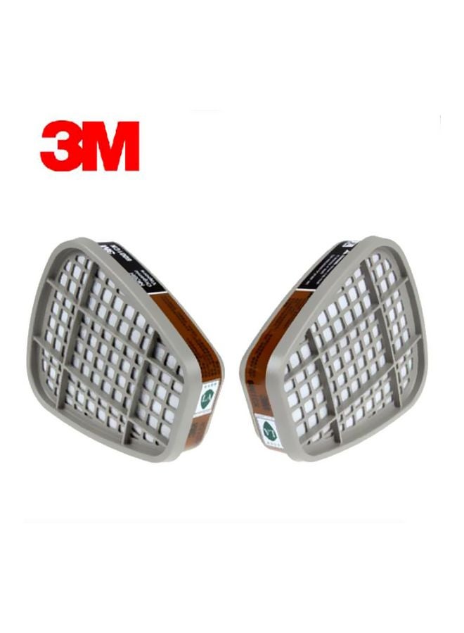 3M 2-Piece Organic Vapor Respirators Filter Cartridge Set Grey/Brown 105grams - Image 3