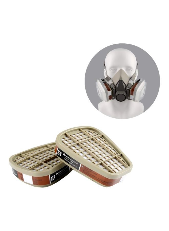 3M 2-Piece Organic Vapor Respirators Filter Cartridge Set Grey/Brown 105grams - Image 4