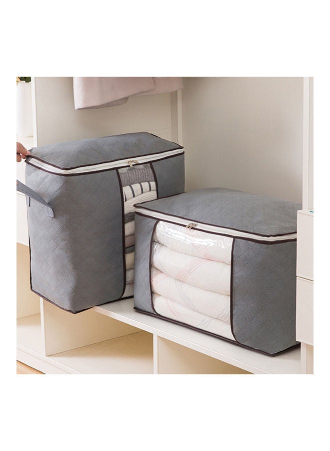 Non Woven Fabric Folding Blanket Storage Bag Grey  - Image 2
