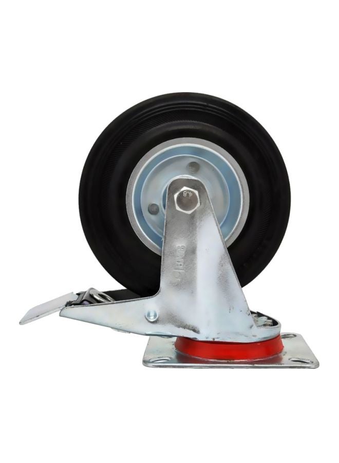 BMB tools Industrial Caster Movable Wheel With Brake Silver/Black/Red 100mm - Image 1