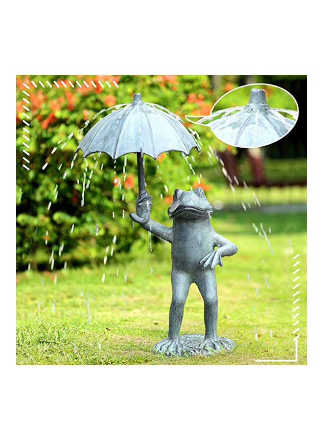 Generic - Handmade Resin Frog Statue Display for Yard Grey - Image 1