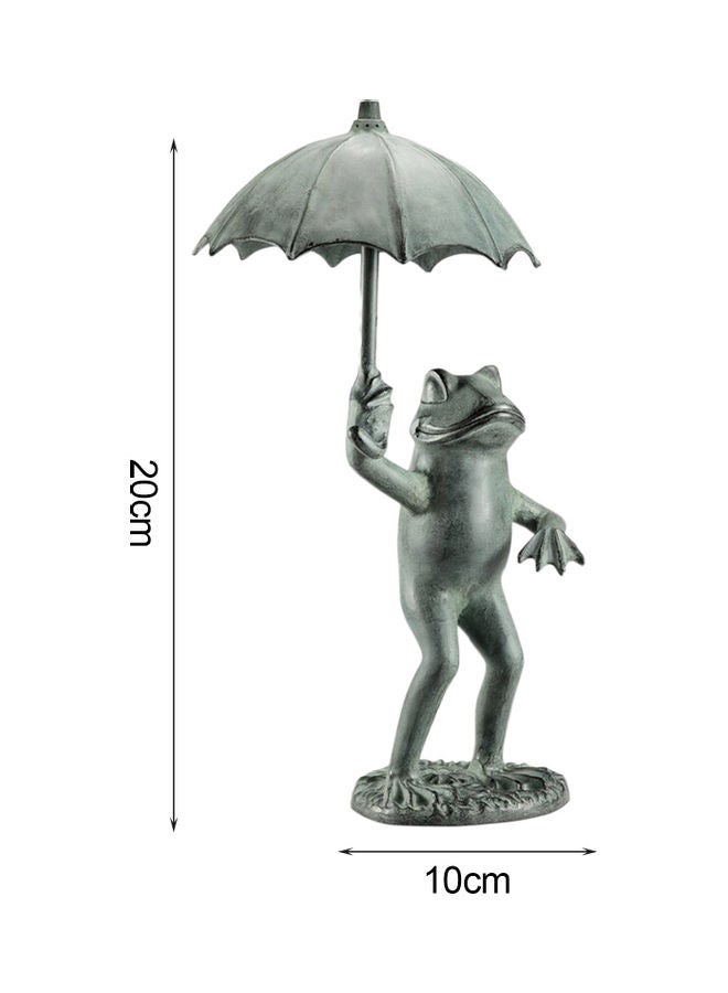 Generic - Handmade Resin Frog Statue Display for Yard Grey - Image 1