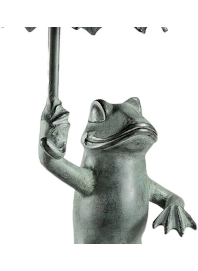 Generic - Handmade Resin Frog Statue Display for Yard Grey - Image 1