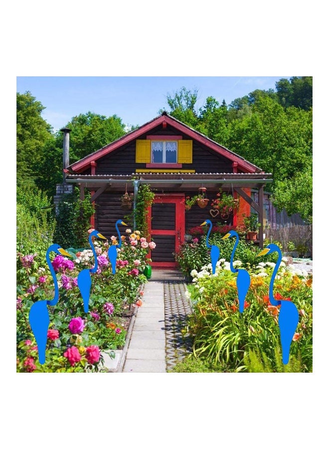 Generic Flamingo Design Garden Decor Blue/Yellow/Black  - Image 2