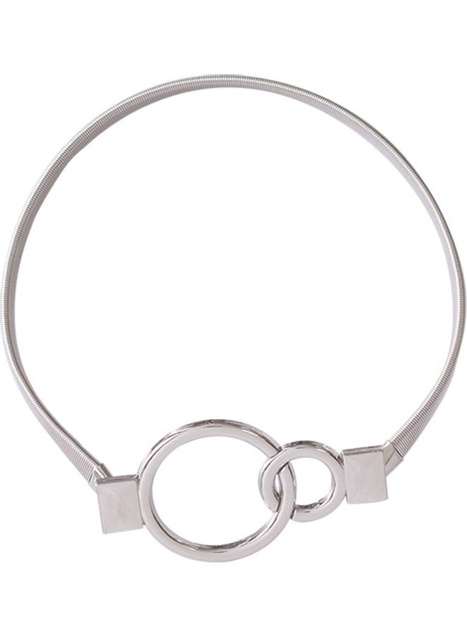 Double Ring Design Curtain Buckle Silver  - Image 1