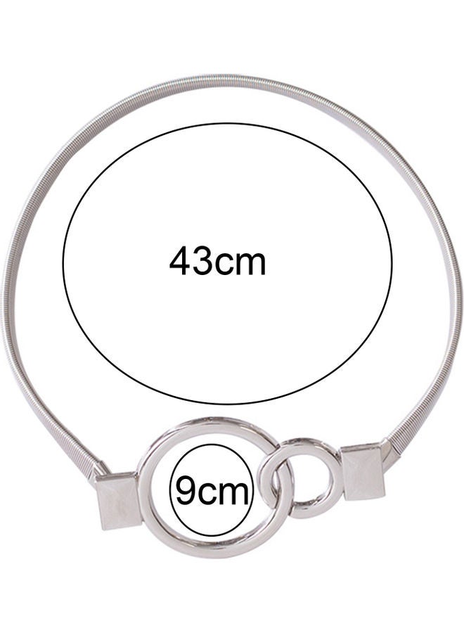 Double Ring Design Curtain Buckle Silver  - Image 2