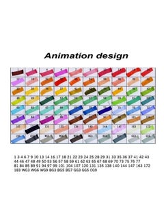 دوبكارت مجموعة أقلام ماركر مزدوجة مكون من 80 قطعة متعدد الألوان  - Image 4