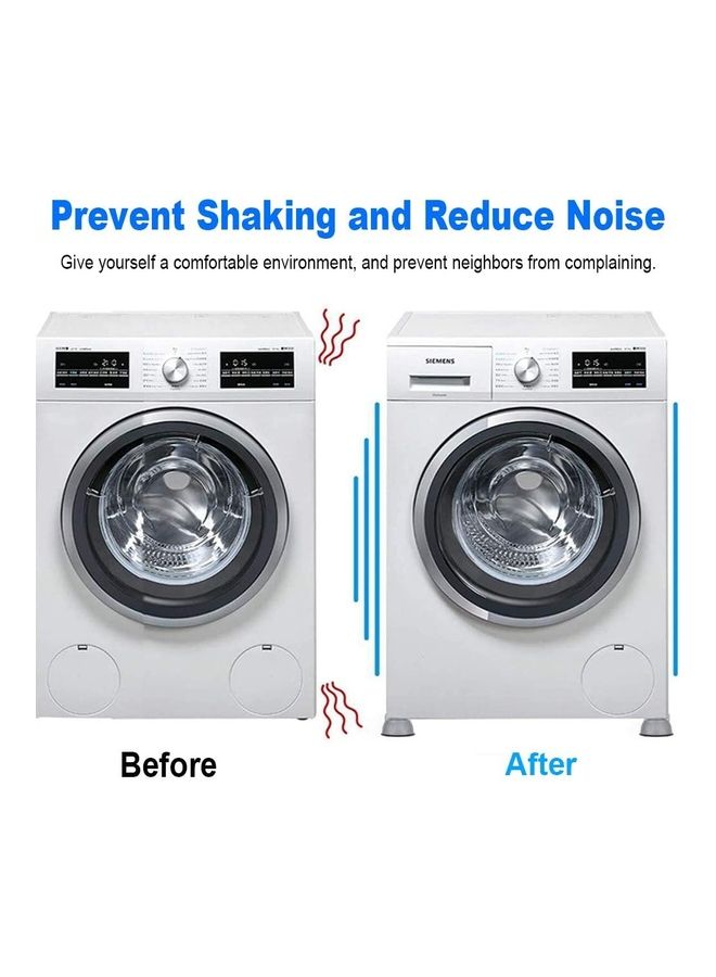 Generic - Set Of 4 Anti Vibration Washing Machine Pads Multicolour 10.5cm - Image 1