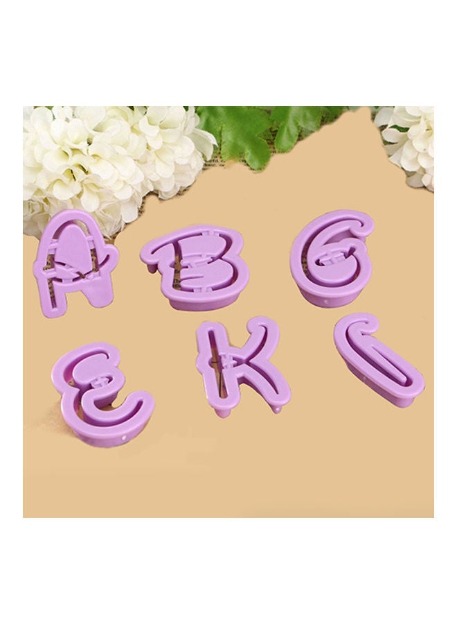 26-Piece Alphabet Letter Cookie Cutters Cake Decorating Purple - Image 3